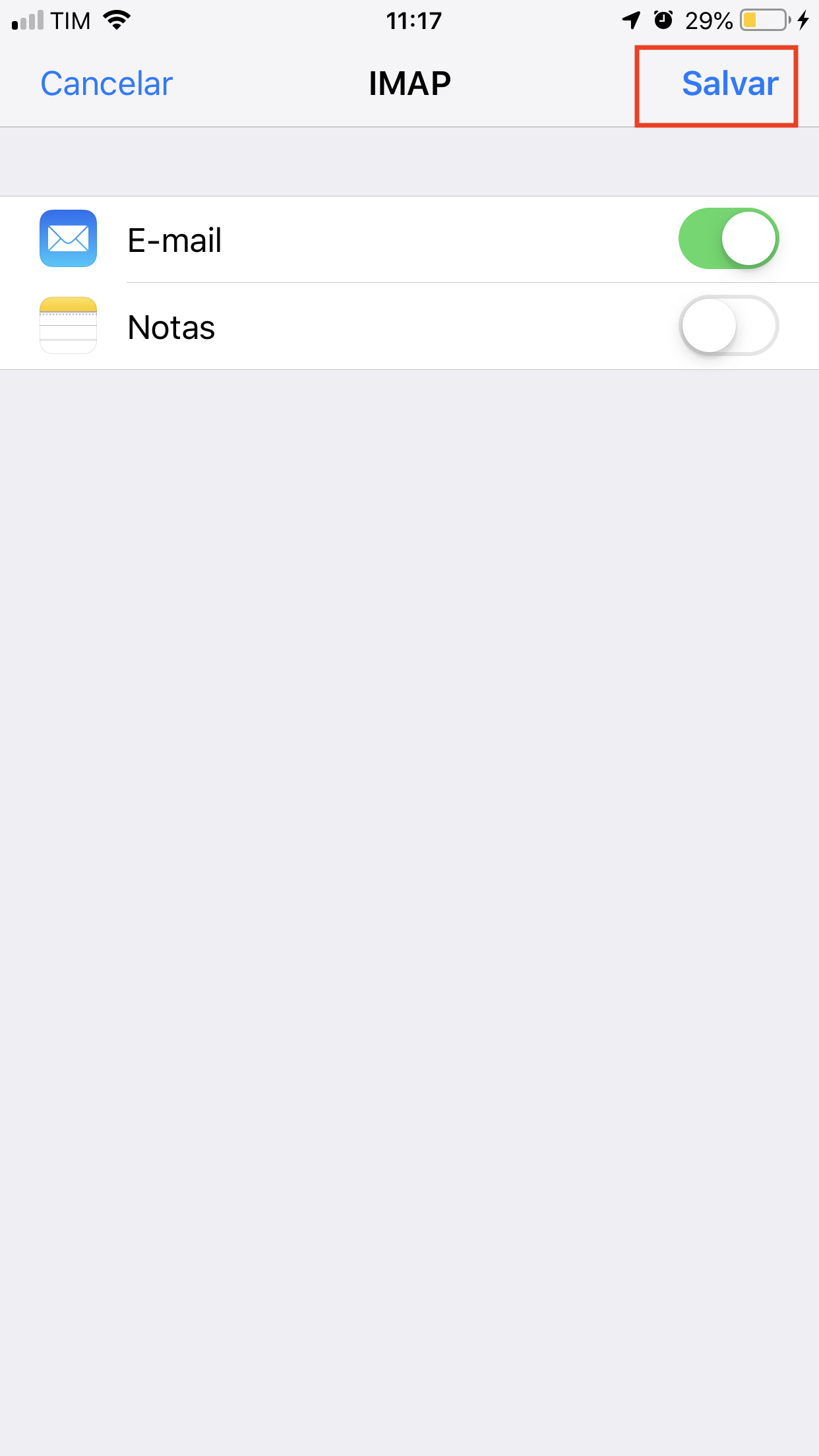 Salvar configurações. Salvar configurações.