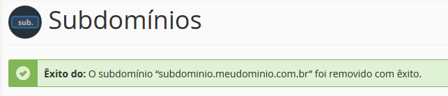 Mnsagem de êxto.