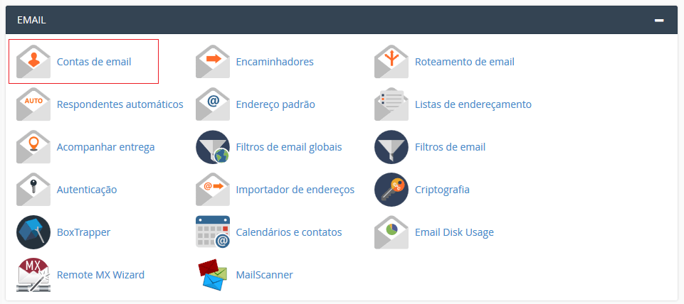 Aba EMAIL do CPanel.
