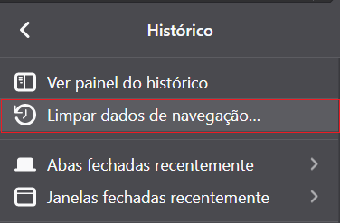 Clique em Limpar dados de navegação.