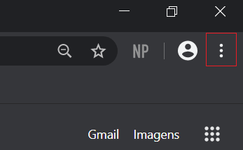 Selecione os três pontos no canto superior direito.