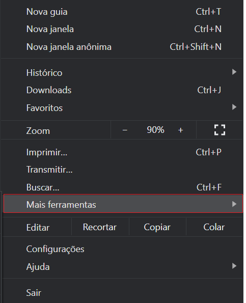 Clique em Mais Ferramentas.