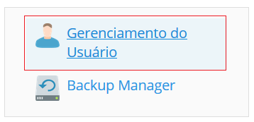 Escolha Gerenciamento de Usuário.