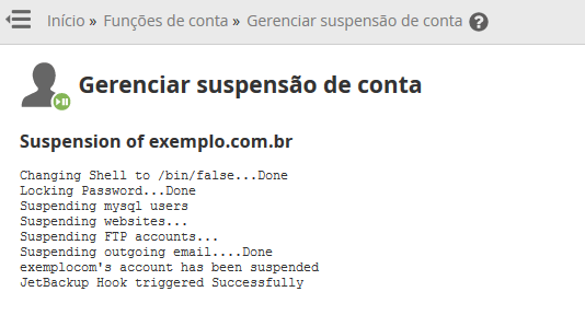 Mensagem de êxito. Mensagem de êxito.