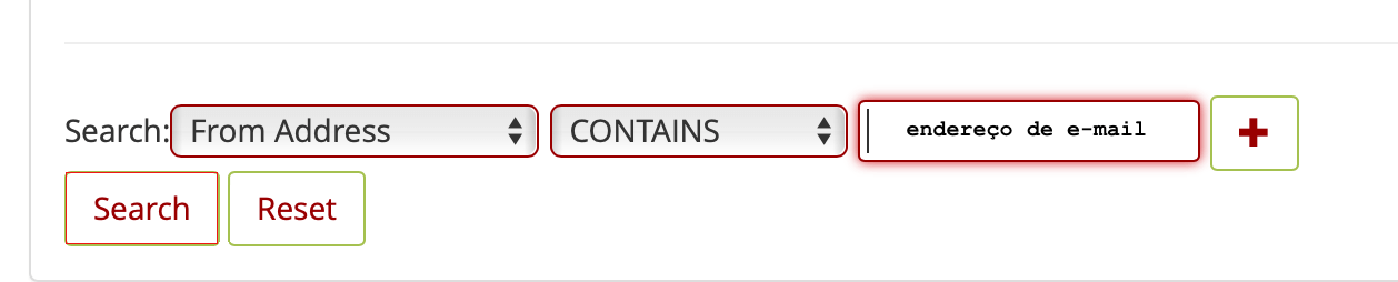 Informe o endereço de e-mail e clique em Search.