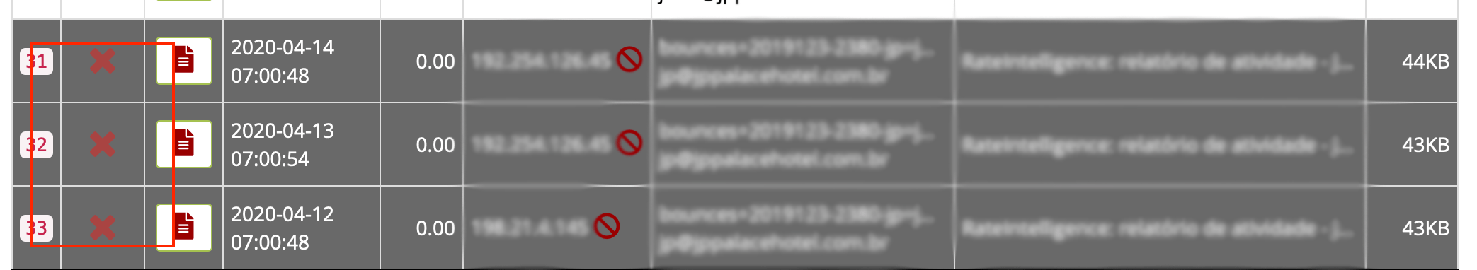 Observação: As mensagens em cinza com X que não dá para selecionar, não tem como liberar mais.