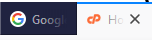 Exemplos de favicons: Google e cPanel.